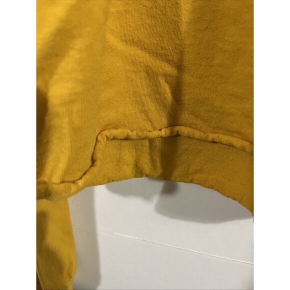 DAYDREAMER Rolling Stones Tongues Tee Crop Long Sleeve Gold Yellow Size Large - Picture 7 of 10